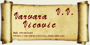 Varvara Vićović vizit kartica